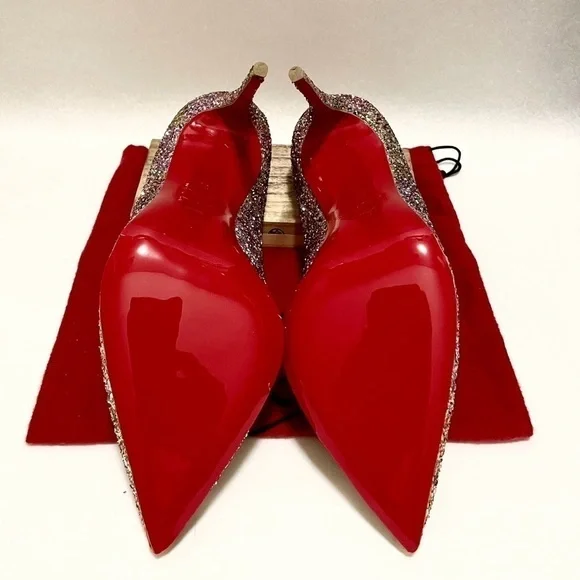 Christian Louboutin Pigalle Follies 100mm. Multi glitter speccio EU 40 - Picture 5 of 7